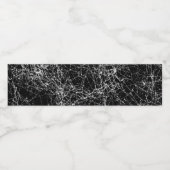 Zwarte & Zilveren Spinnewebben Chic Halloween Fees Waterfles Etiket (Enkel label)