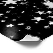 Zwarte zilveren sterren welkom perfect poster (Hoek)