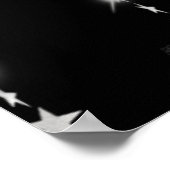 Zwarte zilveren sterren welkom poster (Hoek)