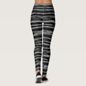 Zwarte zilveren strepen leggings (Achterkant)