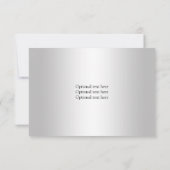 Zwarte Zilveren van het Damast Rode van het Juweel RSVP Kaartje (Achterkant)