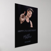 Zwarte zilverglitter foto op feestdag folie afdrukken (Laagn)