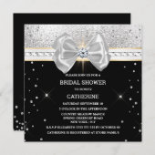 Zwarte zilverglitterboogschimmels kaart (Voorkant / Achterkant)