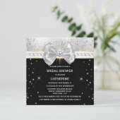 Zwarte zilverglitterboogschimmels kaart (Staand voorkant)