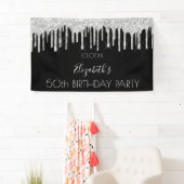 Zwarte zilverglitterspleitten spandoek (Insitu)