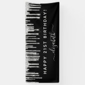 Zwarte zilverglitterspleitten spandoek (Verticaal)