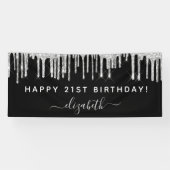 Zwarte zilverglitterspleitten spandoek (Horizontaal)