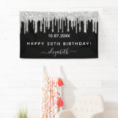 Zwarte zilverglitterspleitten spandoek (Insitu)