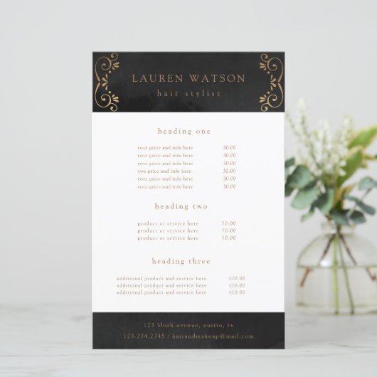 zwarte zilvergouddienst en prijsveer (Staand voorkant)