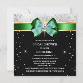 Zwarte zilverkleurige boegglitter kaart (Voorkant)