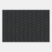 Zwarte zilverpatroonpapierbladen inpakpapier vel (Voorkant)