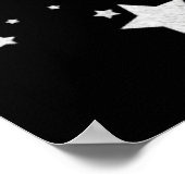 Zwarte zilversterren op de tribune poster (Hoek)