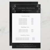 zwarte zilvervis met floure en prijs (Voorkant / Achterkant)