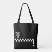 Zwarte ZIP-Canvas tas  (Achterkant)