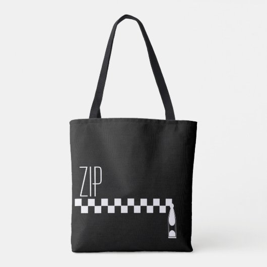 Zwarte ZIP-Canvas tas  (Achterkant)