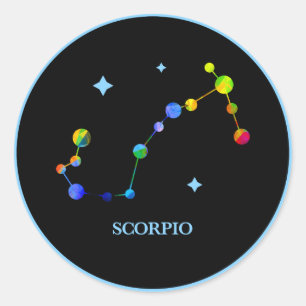 Zwarte Zodiac Schorpioen Regenboog Sticker