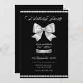 Zwarte zoete boog parel verjaardag kaart (Voorkant / Achterkant)