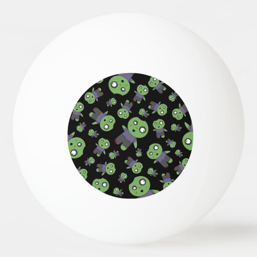 Zwarte zombies pingpongbal (Voorkant)