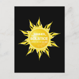 Zwarte zomerzonnewende de langste dag van het jaar briefkaart