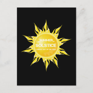 Zwarte zomerzonnewende de langste dag van het jaar briefkaart