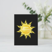 Zwarte zomerzonnewende de langste dag van het jaar briefkaart (Staand voorkant)