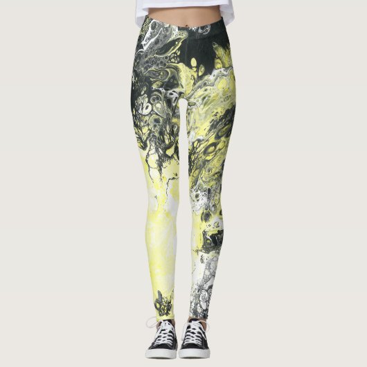 Zwarte zon leggings (Voorkant)