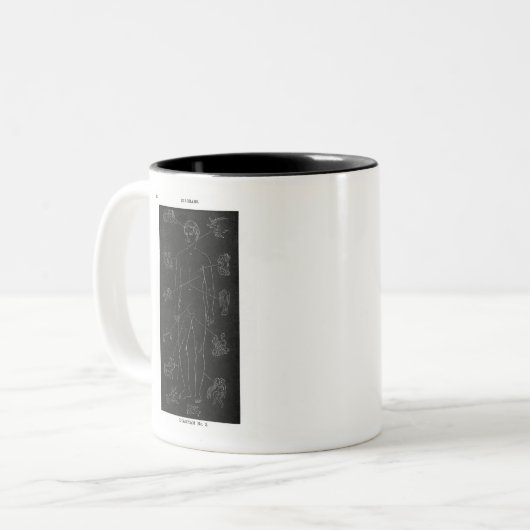 Zwarte  zonnebiologie Hiram Erastus Butler Tweekleurige Koffiemok (Voorkant links)