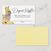 Zwarte zonnebloemen, luierkaarten informatiekaartje (Voorkant / Achterkant)