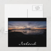 Zwarte zonnebrand in het meer van Myvatn in ijslan Briefkaart (Voorkant / Achterkant)