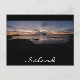 Zwarte zonnebrand in het meer van Myvatn in ijslan Briefkaart
