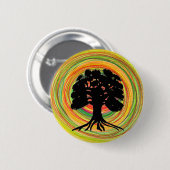 Zwarte zonnebroche ronde button 5,7 cm (Voorkant /achterkant)