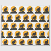 Zwarte zonnepanelen cadeaupapier (Vlak)