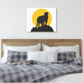 Zwarte zonnepanelen canvas afdruk (Insitu (Slaapkamer))