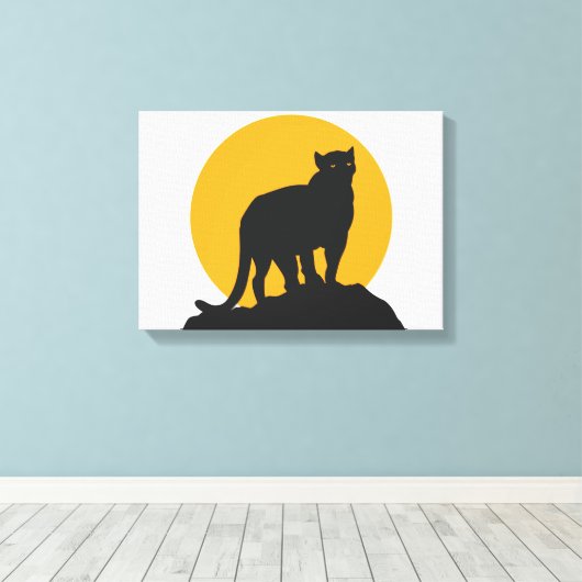 Zwarte zonnepanelen canvas afdruk (Insitu (Houten vloer))