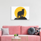 Zwarte zonnepanelen canvas afdruk (Insitu (Woonkamer))