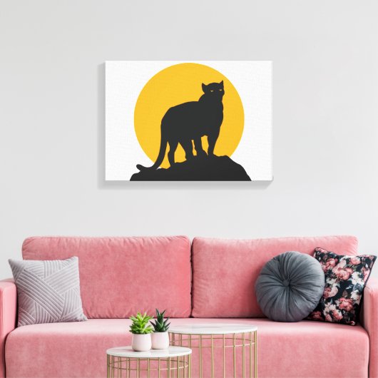 Zwarte zonnepanelen canvas afdruk (Insitu (Woonkamer))