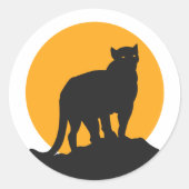 Zwarte zonnepanelen ronde sticker (Voorkant)