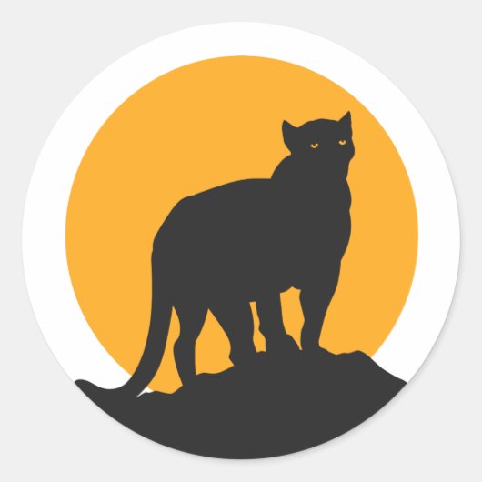 Zwarte zonnepanelen ronde sticker (Voorkant)