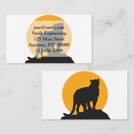 Zwarte zonnepanelen visitekaartje (Voorkant / Achterkant)