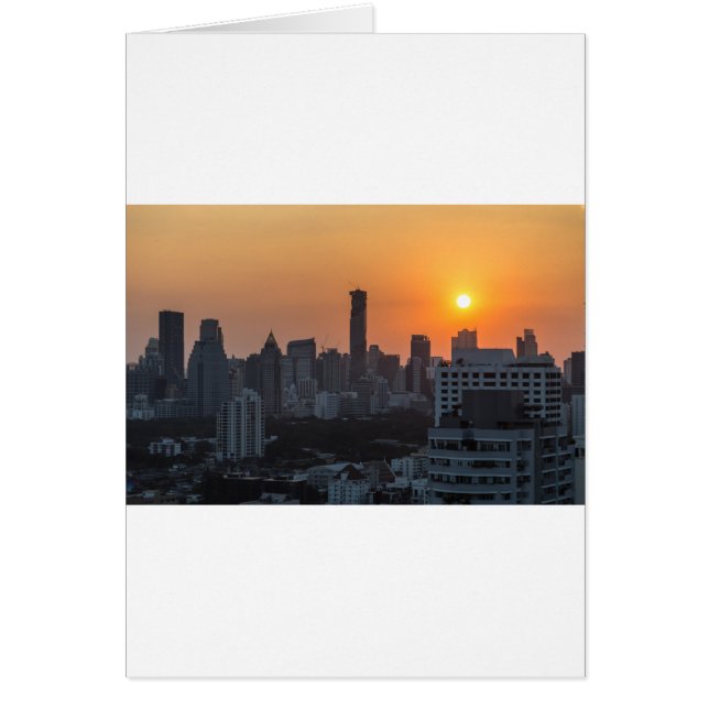 Zwarte zonnepanorama van Bangkok (Voorkant)