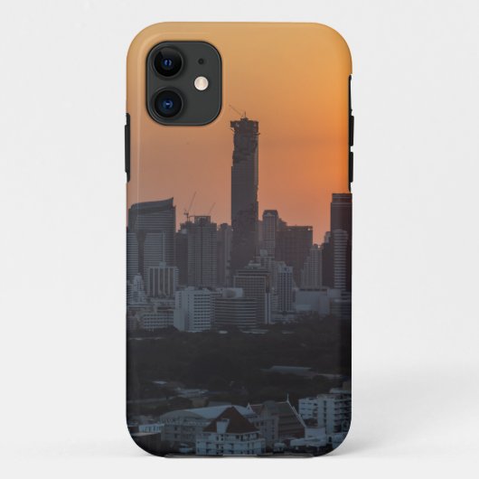 Zwarte zonnepanorama van Bangkok Case-Mate iPhone Case (Achterkant)