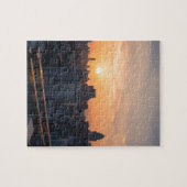 Zwarte zonnepanorama van Bangkok Legpuzzel (Horizontaal)
