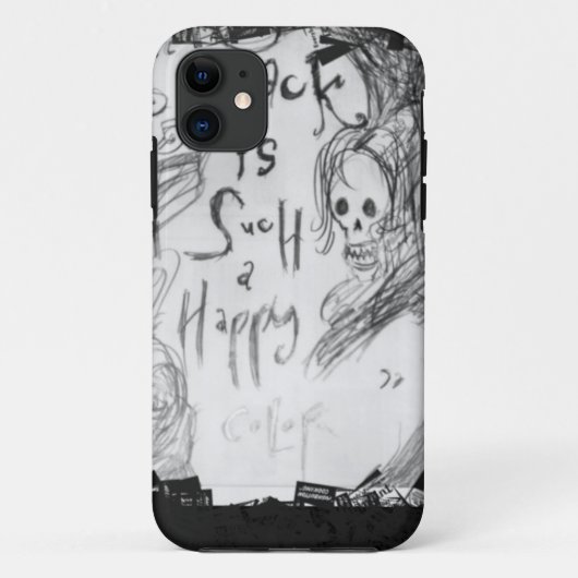 zwarte zulk een gelukkige kleur Case-Mate iPhone case (Achterkant)