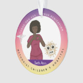 Zwarte zuster, medische kerstversieringen ornament (voorkant)