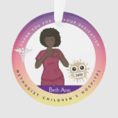 Zwarte zuster, medische kerstversieringen ornament (voorkant)