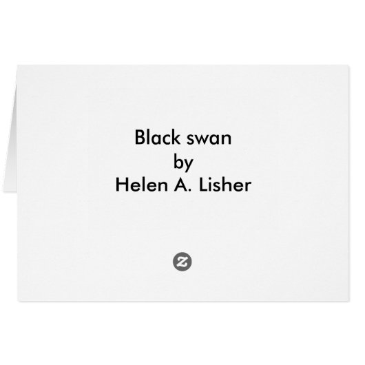 Zwarte zwaan (Achterkant Horizontaal)