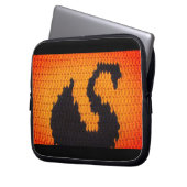 Zwarte Zwaan Artisan Haakprint Electronics Bag Laptop Sleeve (Voorkant Links)