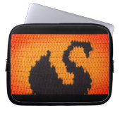 Zwarte Zwaan Artisan Haakprint Electronics Bag Laptop Sleeve (Voorkant)