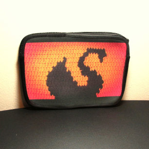 Zwarte Zwaan Artisan Haakprint Electronics Bag Laptop Sleeve