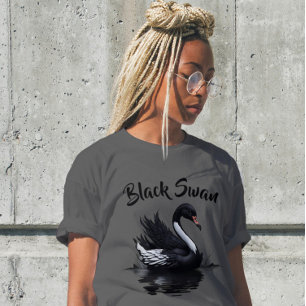 Zwarte Zwaan Artistiek Donker Esthetisch Grafisch T-shirt